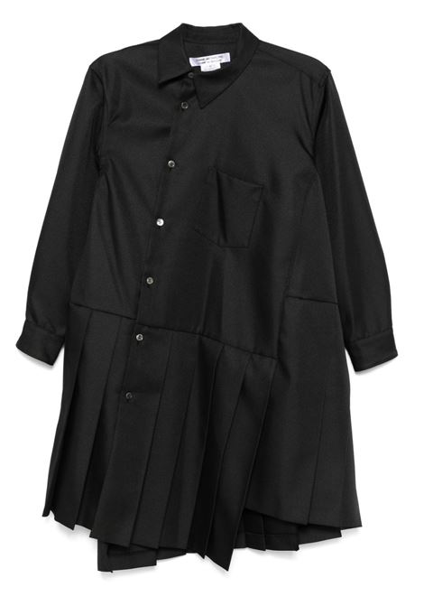 Abito midi asimmetrico in nero Comme des garcons - donna